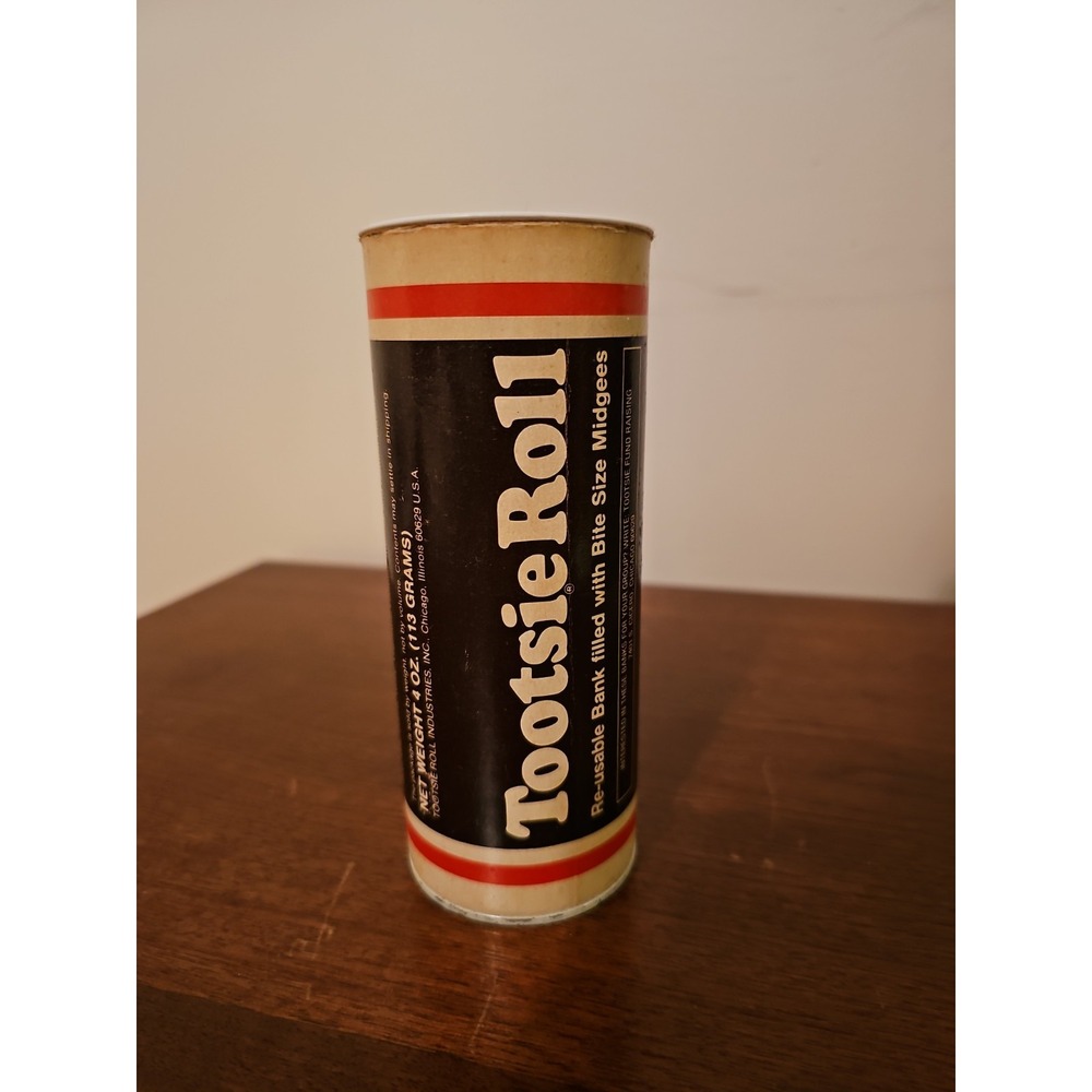 Vintage Tootsie Roll Bank 6 1/2" tall Old School Retro piggy bank